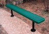 Picture of 8 ft. Bench without Back - Thermoplastic Coated Steel - Perforated Style - Surface Mount