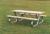 6 Ft. Rectangular Wooden Picnic Table - 2 3/8" Bolted Frame - Portable