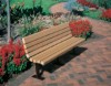 8 Ft. Recycled Plastic Bench - Contour - With Powder Coated Steel - Recycled Plastic Seat - Surface Mount