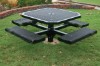Picture of Octagonal Picnic Table - Thermoplastic Steel - Perforated Style - Inground