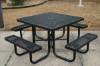 Picture of Square Thermoplastic Steel Picnic Table - Ultra Leisure Style  - Portable 