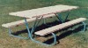 Picture of 6 Ft. Rectangular Wooden Picnic Table - 1 5/8" Bolted Frame - Portable