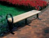 6 Ft. Recycled Plastic Flat Hoop Bench Without Back - Steel Frame - Surface Mount
