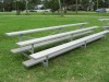 Picture of 21 ft. Low Rise 3 Row Bleachers - All Aluminum 