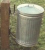 Picture of Single Side Can Post - Wooden - In-Ground Mount