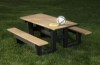 6 Ft. Rectangular HDPE Recycled Plastic Picnic Table - Portable