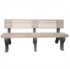 Picture of 6 Ft. Recycled Plastic Bench with Back - Low Maintenance Portable 