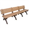 Picture of 8 Ft. Recycled Plastic Bench with Back - Monarque Style - Portable 