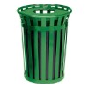 Picture of 36 Gallon Round Trash Can - Powder Coated Steel with Flat Top - Portable 