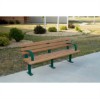 8 Ft. Recycled Bench - Steel Frame - In-Ground Or Surface Mount