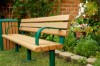 8 Ft. Recycled Bench - Steel Frame - In-Ground Or Surface Mount
