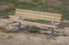 6 Ft. Wooden Bench With Back - Galvanized Tube - Portable
