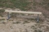 Picture of 8 Ft. Wooden Bench without Back - Galvanized Tube - Portable 