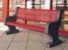 Picture of 6 1/2 ft. Bench with Back - Precast Concrete and Metal Armor- Portable