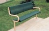 6 Ft. Bench With Back - Perforated Powder Coated Steel - Inground Mount