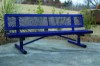 Picture of Child's 6 ft. Bench with Back - Thermoplastic Coated Steel - Expanded Metal - Regal Style - Portable