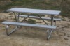 6 Ft. Rectangular Aluminum Picnic Table - 1 5/8" Bolted Frame - Portable