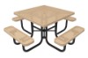 RHINO Perforated Square Picnic Table Thermoplastic