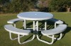 RHINO Solid Top Picnic Table with Perforated Seats