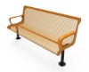 RHINO 6 Foot Contoured Bench with Arms and Back - Surface Mount