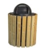 32 Gallon Trash Can - Southern Yellow Pine - Receptacle	