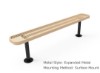 ELITE Series 8 Ft. Bench without Back - Expanded Metal, Surface Mount