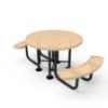 ELITE Series ADA Round Picnic Table for Universal Access Perforated Metal