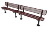 ELITE Series 10 Foot Bench with Back, Expanded Metal, Surface Mount