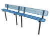 ELITE Series 10 Foot Bench with Back, Expanded Metal, Inground