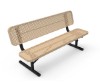 ELITE Series 6 Foot Player's Bench Perforated Metal - Portable