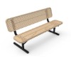 ELITE Series 8 Foot Player's Bench Perforated Metal - Portable