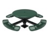 Thermoplastic ELITE Serie Solid Top Picnic Table with Expanded Metal Seats