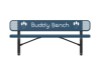 ELITE Series 4 Foot Rectangular Thermoplastic Buddy Bench With Back