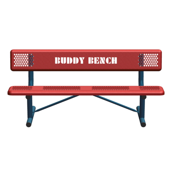 6 Ft. Perforated Steel Buddy Bench