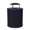 Zion 32 Gallon Powder Coated Steel Trash Receptacle with Lid