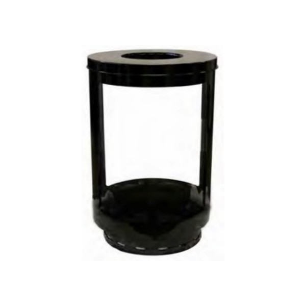 55-Gallon Lookout Trash Receptacle with Transparent Panels - 90 lbs.