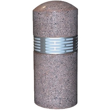 Lighted Round Concrete Bollard Dome Top