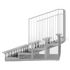 27 Ft. Low Rise 5 Row Bleachers With Guardrails - All Aluminum