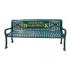 6 Ft. Custom Logo Contour Bench - Thermoplastic Coated Steel