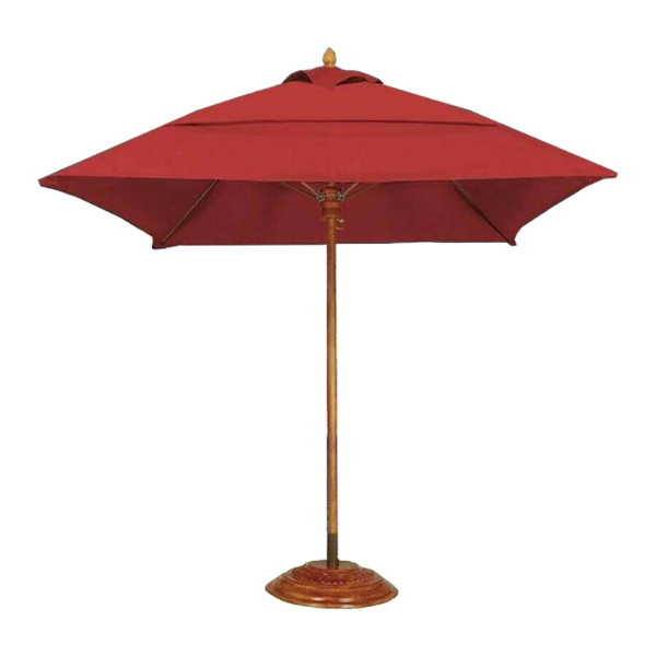 6 Ft. Square Market Umbrella -Bridgewater Style - FiberTeak Pole - Marine Grade Fabric