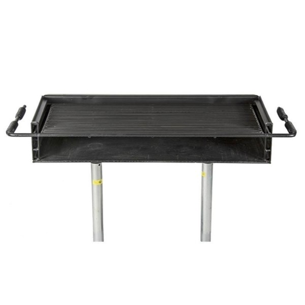Group Park BBQ Grill With 860 Sq. Inch Cooking Surface - Pedestal Inground Mount