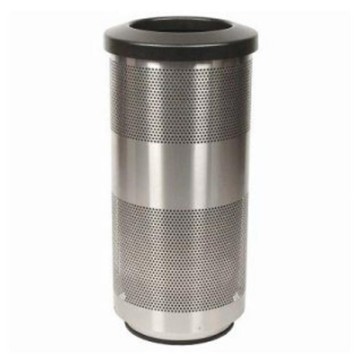 Round 10 Gallon Trash Can Stainless Steel With Flat Top - Portable