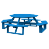 Octagonal Walk-In Picnic Table - Blue