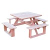 Square Wooden Walk-In Picnic Table