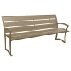 Bryce Powder Coated Steel Bench with Back