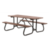 8 Ft Recycled Plastic Picnic Table - Welded Steel Frame - Portable